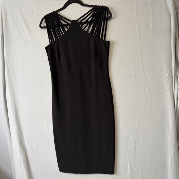 Joseph Ribkoff Womens Pencil Dress 8 Black Whimsigoth Fairy Grunge LBD Cocktail - Picture 3 of 10